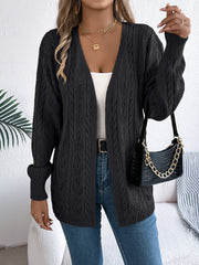 Casual Solid Color Hollow Long Sleeves Cardigan