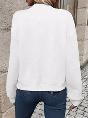 Solid Color Zipper Long Sleeves Bomber Jacket