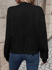 Solid Color Zipper Long Sleeves Bomber Jacket