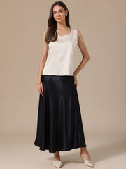 Satin V Neck Dressy Casual Sleeveless Silky Camisole Top