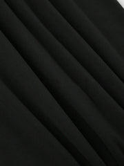 Bow Button Decor 3/4 Sleeves Work Midi Sheath Dress