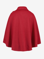 Solid Color Cropped Cape Cloak Jacket
