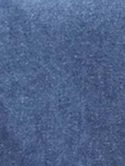 Denim Ruffled Sleeve Notch Neck Casual Jean Blouse