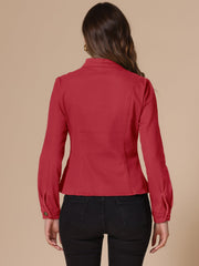 Casual Denim Classic Stand Collar Long Sleeve Jean Jacket