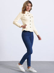Casual Denim Classic Stand Collar Long Sleeve Jean Jacket