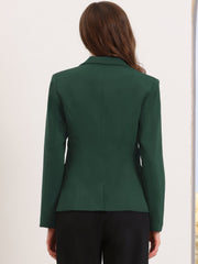 Long Sleeve One Button Business Casual Blazer