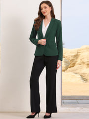 Long Sleeve One Button Business Casual Blazer
