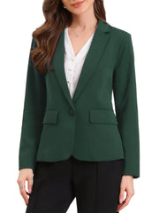 Long Sleeve One Button Business Casual Blazer