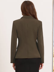 Long Sleeve One Button Business Casual Blazer