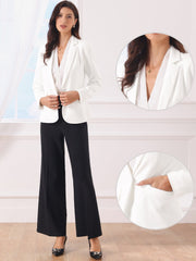 Long Sleeve One Button Business Casual Blazer