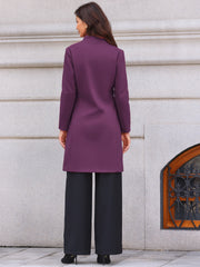Stand Collar Single Breasted Mid-Long Overcoat