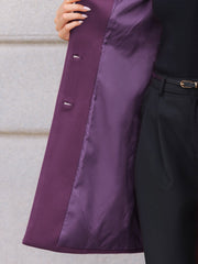 Stand Collar Single Breasted Mid-Long Overcoat