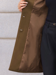 Stand Collar Single Breasted Mid-Long Overcoat