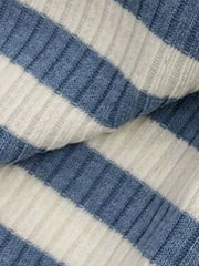 2 Pieces Square Neck Striped Cropped Top & Sweatpants Set