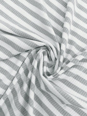 2 Pieces Square Neck Striped Cropped Top & Sweatpants Set