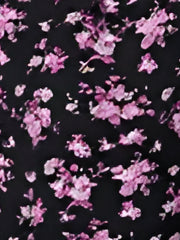 Floral Ruffled Square Neck Puff Sleeves Maxi Dress