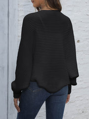 Batwing Sleeves Open Front Shawl-Style Cropped Cardigan