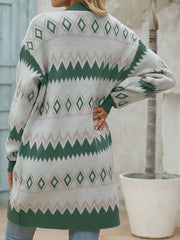 Boho Graphic Knitted Long Sleeves Cardigans