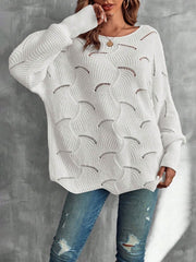 Lightweight Knitted Long Sleeves Oversized Sweater
