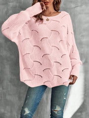 Lightweight Knitted Long Sleeves Oversized Sweater