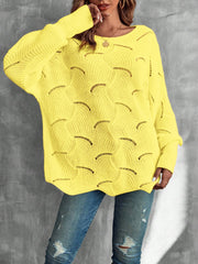Lightweight Knitted Long Sleeves Oversized Sweater