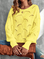 Lightweight Knitted Long Sleeves Oversized Sweater