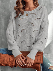 Lightweight Knitted Long Sleeves Oversized Sweater