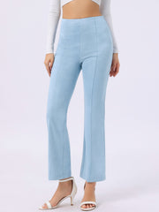 Faux Suede Wide Leg Casual Business Flared Bell Pants