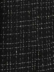 Notched Lapel Double Breasted Tweed Blazer