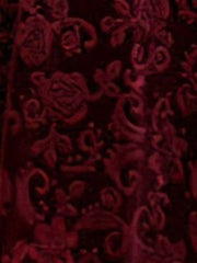 Velvet Textured Maxi A-Line Elastic Waist Skirt