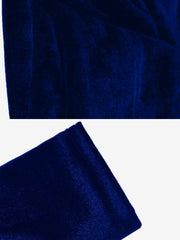 Turtleneck Velvet Long Sleeves Irregular Hem Blouse