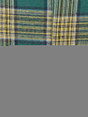 Bow Tie Neck 3/4 Sleeves Pockets Plaid A-Line Dress