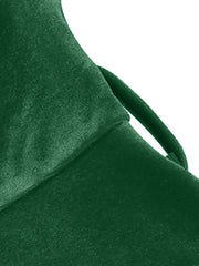 Christmas Velvet V Neck Long Sleeves Midi A-Line Dress