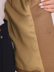Cotton Linen Office Business Short Sleeve Notched Lapel Blazer Jacket