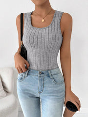 Fleece Lined U Neck Sleeveless Base Layer Tank