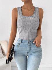 Fleece Lined U Neck Sleeveless Base Layer Tank