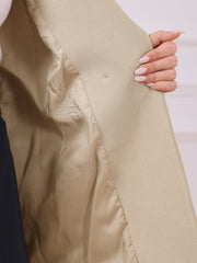 Long Sleeve Collared Business Casual Belted Work Blazer