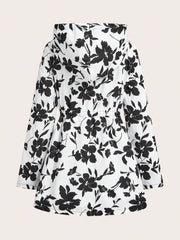 Reversible Hooded Zipper Printed Pockets Jacket