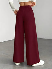 Corduroy Casual High Waisted Loose Fitting Wide Legs Pants