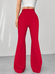 High Waist Slim Fit Bell Bottom Workout Casual Pants