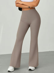 High Waist Slim Fit Bell Bottom Workout Casual Pants