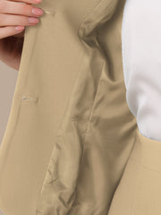 2 Piece Short Sleeve Notched Lapel Blazer Jacket & Pencil Midi Skirt Suit Set