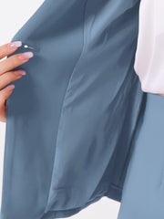 2 Pieces Collarless 3/4 Sleeves Blazer and Pencil Skirt Office Work Business Suit Set
