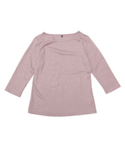 Work Office 3/4 Sleeve Boat Neck Houndstooth Printed Top Blouse