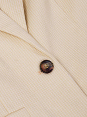 Notched Lapel Lined Long Sleeves Work Office Blazer