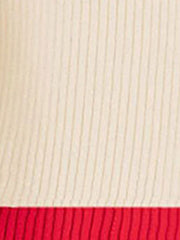 Mock Neck Love Heart Pullover Knitted Sweater