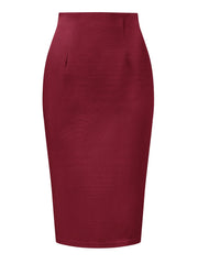 Elegant Pencil High Wasit Split Hem Work Bodycon Business Skirt