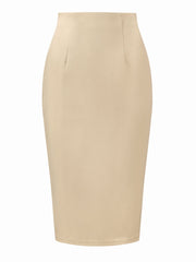 Elegant Pencil High Wasit Split Hem Work Bodycon Business Skirt