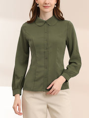 Peter Pan Collar Business Casual Work Shirts