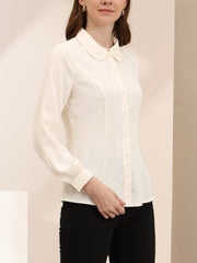 Peter Pan Collar Business Casual Work Shirts